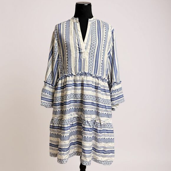 salty lemon Dresses & Skirts - 🍋 Salty Lemon Blue & White Dress NWT • Size M • Fresh Summer Style ✨